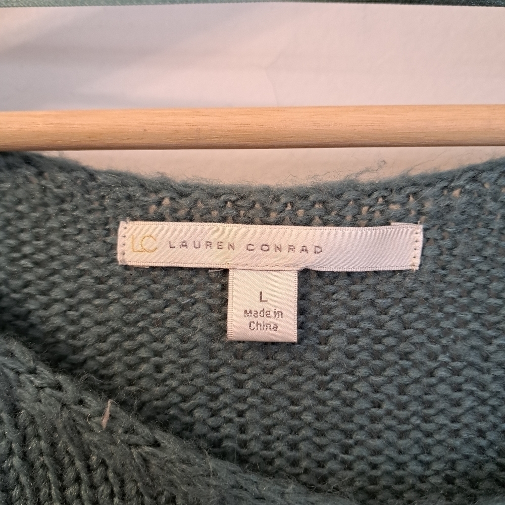 Lauren Conrad Blue Knit Sweater Large - Picture 4 of 6